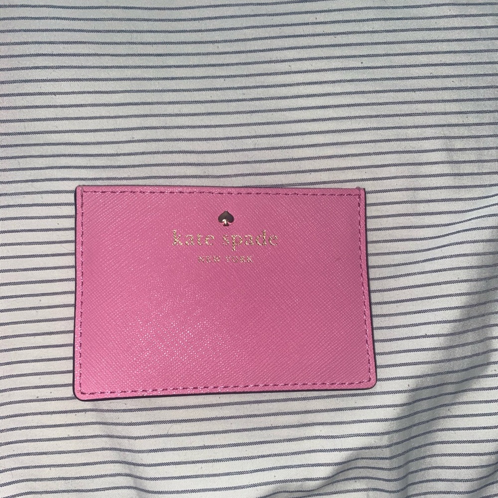 Pink Kate spade card holder